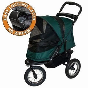 Jogger No-Zip Pet Stroller - Forest Green dog travel crate,airline approved dog carrier,dog transport bag