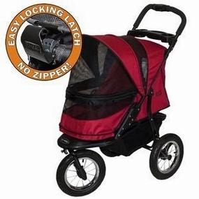 Jogger No-Zip Pet Stroller - Rugged Red dog travel crate,airline approved dog carrier,dog transport bag