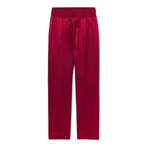 Jolie Satin Pant With Draw String In Red
