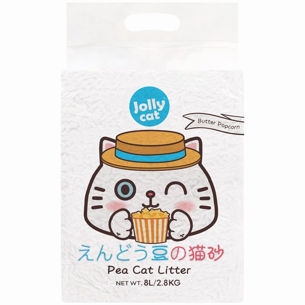Jollycat Butter Popcorn Clumping Pea Cat Litter 8L clumping cat litter,natural cat litter,dust free cat litter
