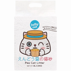 Jollycat Butter Popcorn Clumping Pea Cat Litter 8L clumping cat litter,natural cat litter,dust free cat litter