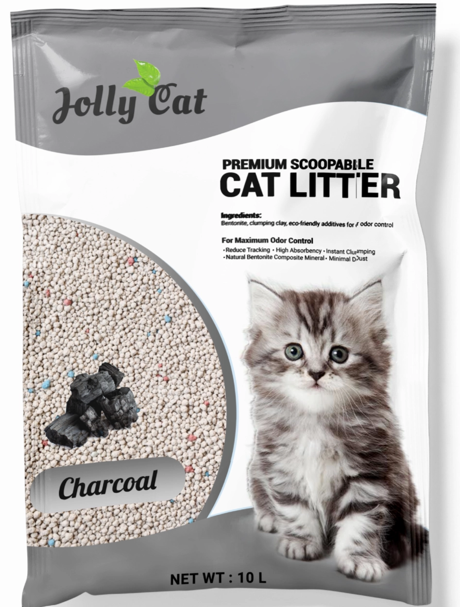 Jollycat Charcoal Cat Litter 10L clumping cat litter,natural cat litter,dust free cat litter