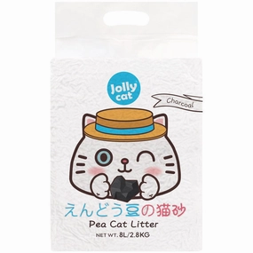 Jollycat Charcoal Clumping Pea Cat Litter 8L clumping cat litter,natural cat litter,dust free cat litter