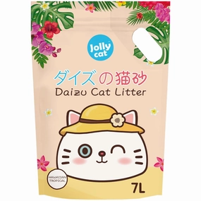 Jollycat Daizu Hawaiian Tropical Clumping Tofu Cat Litter 7L clumping cat litter,natural cat litter,dust free cat litter