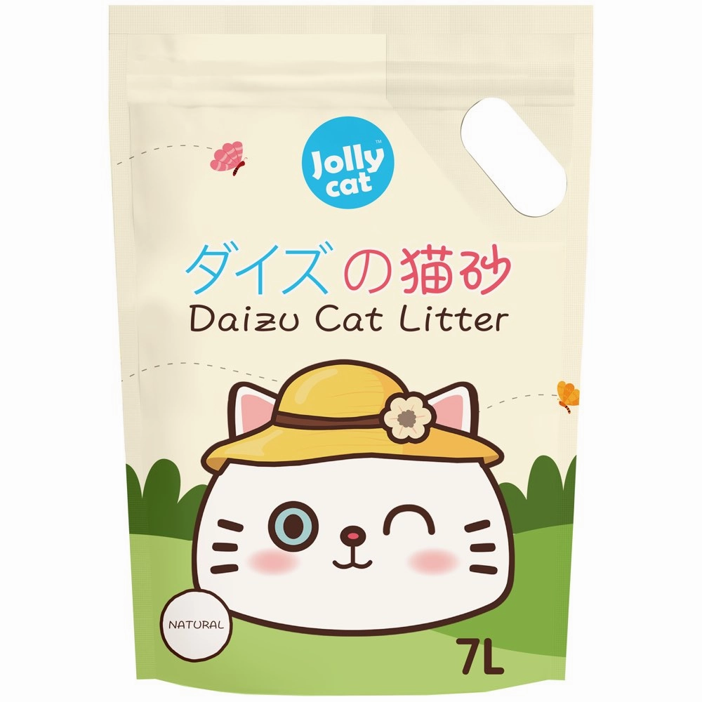 Jollycat Daizu Natural Clumping Tofu Cat Litter 7L clumping cat litter,natural cat litter,dust free cat litter