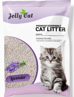 Jollycat Lavender Cat Litter 10L clumping cat litter,natural cat litter,dust free cat litter
