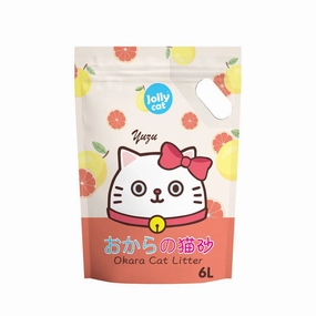 Jollycat Okara Tofu Cat Litter Yuzu 6L clumping cat litter,natural cat litter,dust free cat litter