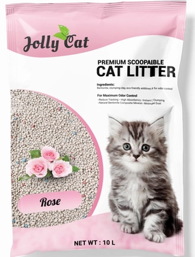 Jollycat Rose Cat Litter 10L clumping cat litter,natural cat litter,dust free cat litter