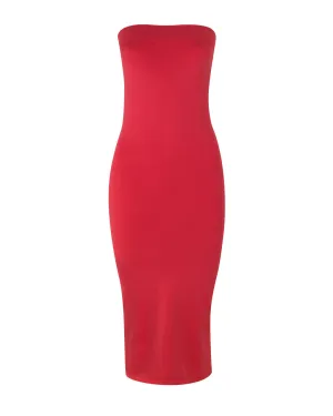 JOYOUS Bandeu Tube Dress | Cerise