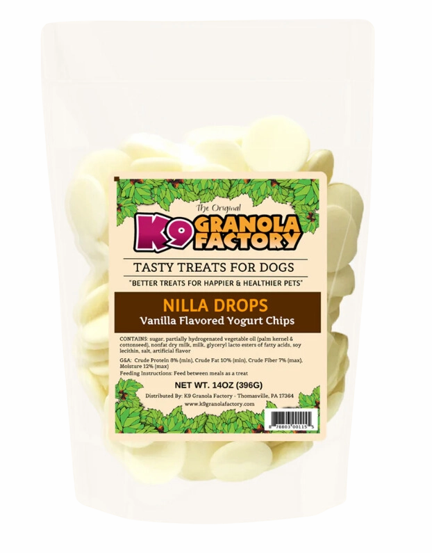 K9 Granola Factory Nilla Drops 14oz Bag barn supply,horse stable organizer,poultry waterer