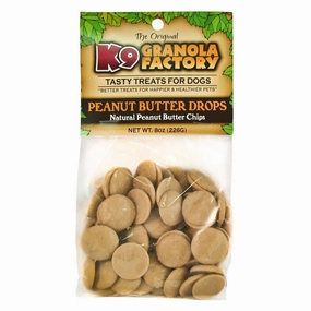 K9 Granola Factory Peanut Butter Drops 8oz Bag barn supply,horse stable organizer,poultry waterer