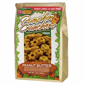 K9 Granola Factory Pumpkin Crunchers - Peanut Butter & Banana 14oz Bag dog biscuit treats,crunchy dog snacks,dog cookies