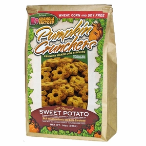K9 Granola Factory Pumpkin Crunchers - Sweet Potato w/Carrot & Parsley 14oz Bag dog biscuit treats,crunchy dog snacks,dog cookies