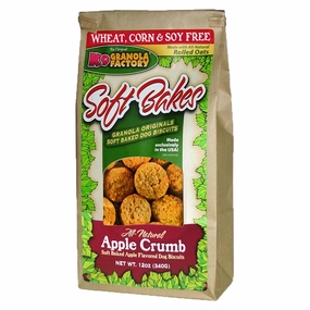 K9 Granola Factory Soft Bakes - Apple Crumb 12oz Bag dog biscuit treats,crunchy dog snacks,dog cookies