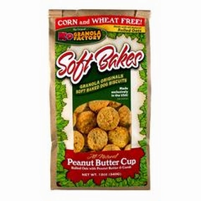 K9 Granola Factory Soft Bakes - Peanut Butter Cup 12oz Bag dog biscuit treats,crunchy dog snacks,dog cookies