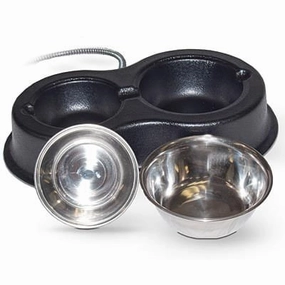K&H Thermo-Kitty Cafe Heated Double Diner cat food bowl,cat feeder,elevated cat dish