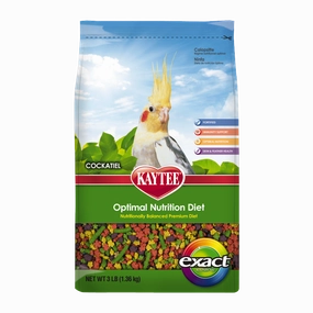 Kaytee Exact - Rainbow Premium for Cockatiels 3lb bird seed mix,small bird food,parakeet pellets