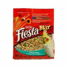 Kaytee Fiesta Max - Cockatiel 2.5lb bird seed mix,small bird food,parakeet pellets