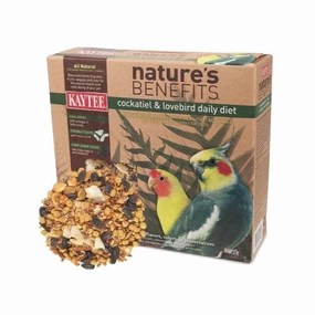 Kaytee Nature's Benefits - Cockatiel & Lovebird 3.25lb bird seed mix,small bird food,parakeet pellets