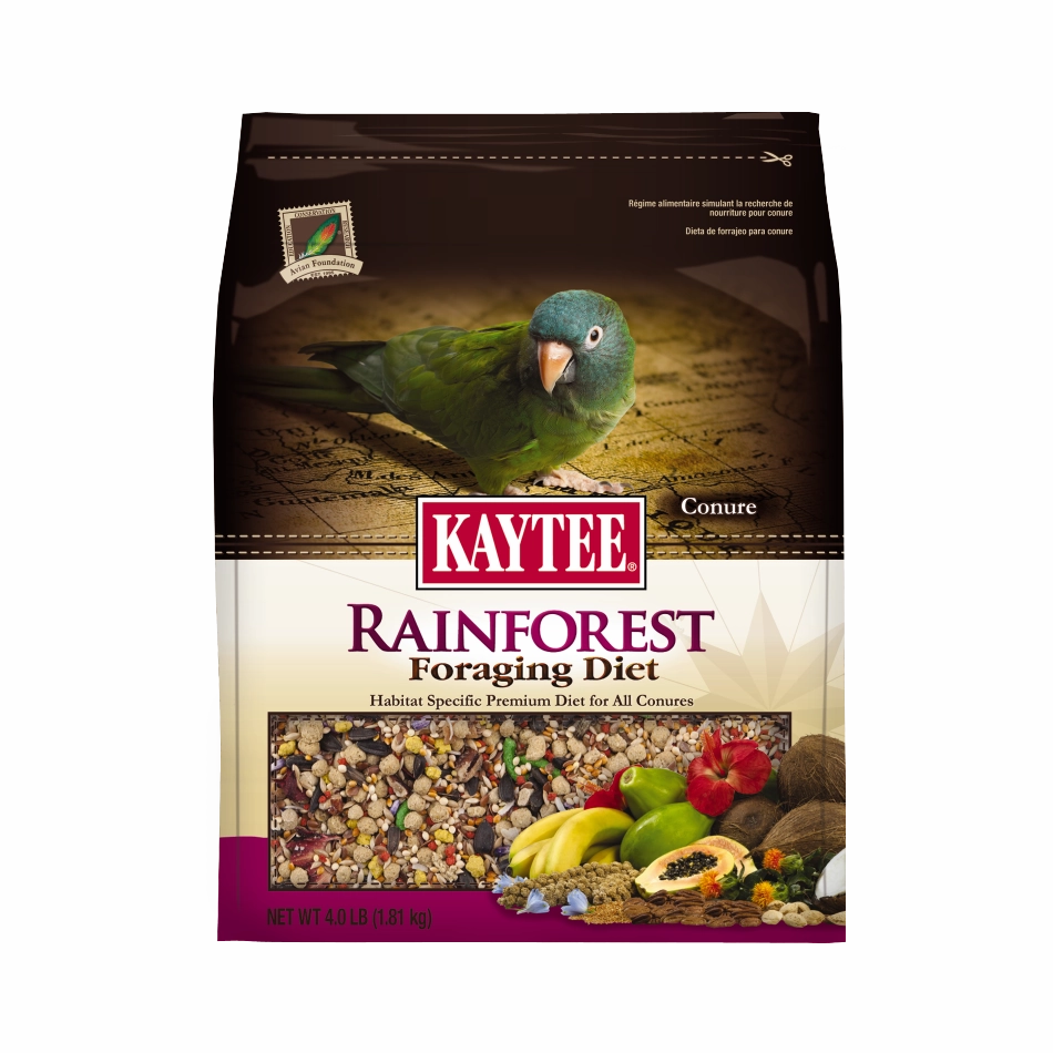 Kaytee Rainforest - Conure 4lb bird seed mix,small bird food,parakeet pellets