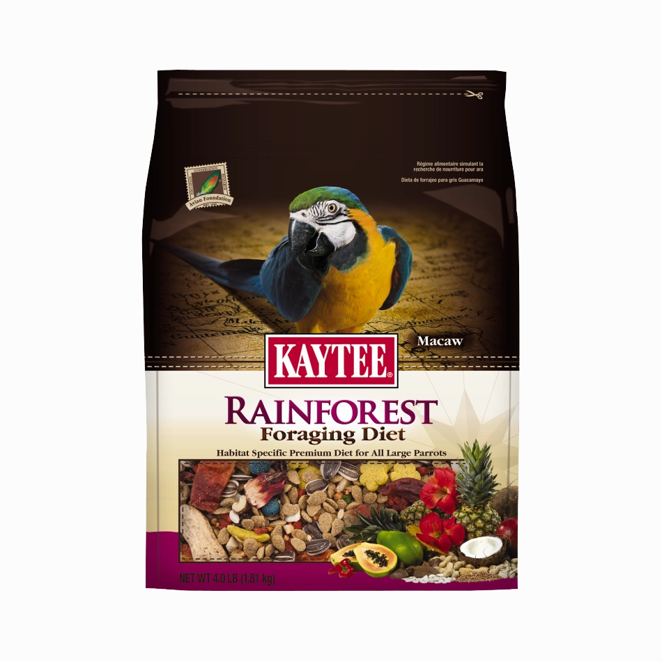 Kaytee Rainforest - Macaw 4lb bird seed mix,small bird food,parakeet pellets