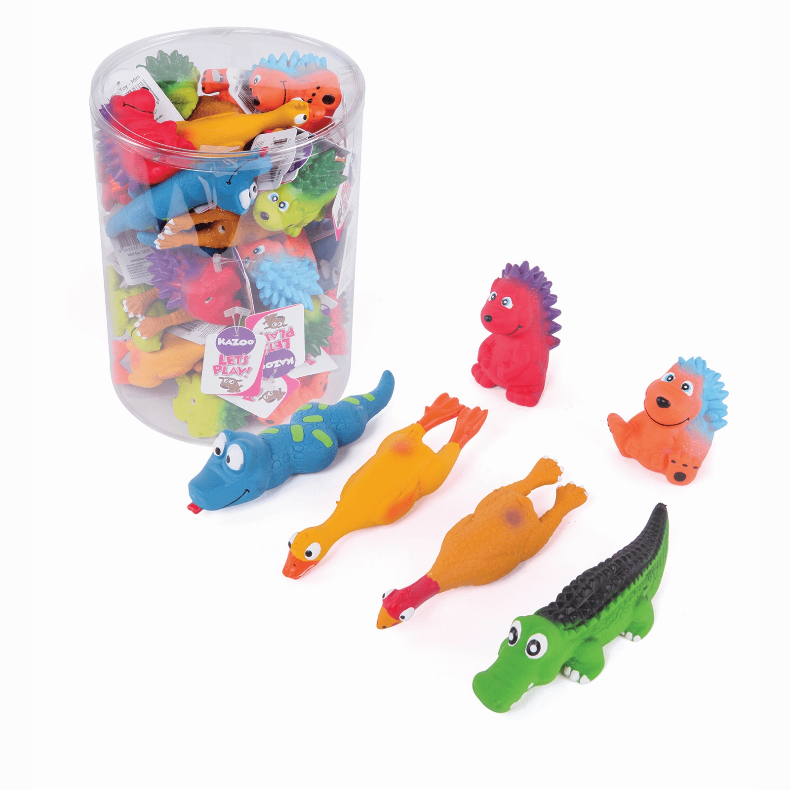 Kazoo Latex Dog Toy Assorted Character Mini - Single
