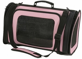 Kelle Carrier- Pink & Black dog travel crate,airline approved dog carrier,dog transport bag