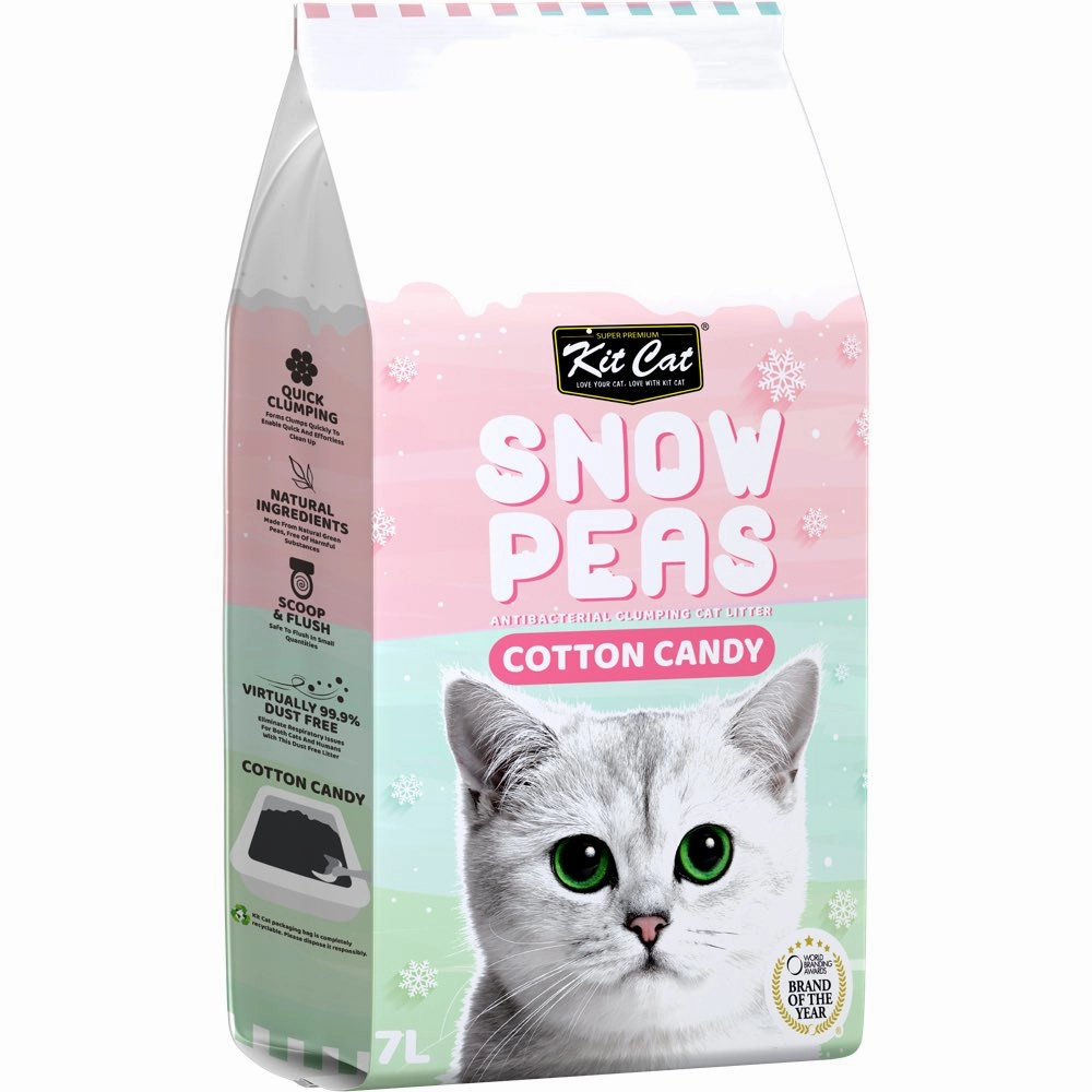 Kit Cat Snow Peas Cotton Candy Antibacterial Clumping Cat Litter 7L clumping cat litter,natural cat litter,dust free cat litter