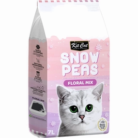 Kit Cat Snow Peas Floral Mix Antibacterial Clumping Cat Litter 7L clumping cat litter,natural cat litter,dust free cat litter