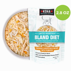 KOHA Wet Cat Food Bland Diet Chicken & Rice 2.8oz pouch grain free wet cat food,senior cat wet food,cat pt