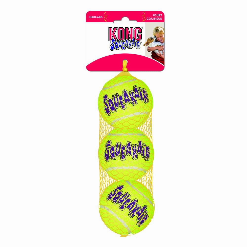KONG - AirDog Squeaker Balls (Small) squeaky dog toy,plush dog toy,soft chew toy
