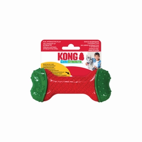 KONG - Holiday CoreStrength Bone (Small/Medium) squeaky dog toy,plush dog toy,soft chew toy