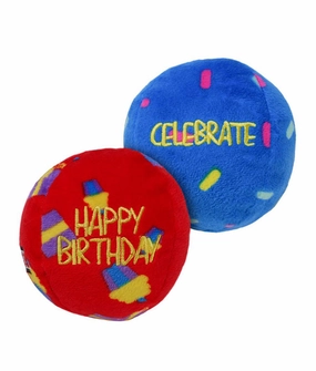 Kong Occasion Birthday Balls 2/pk Small - SMALL durable dog toy,rope chew toy,interactive dog toy