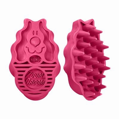 Kong ZoomGroom Brush for Dogs - Raspberry LRG