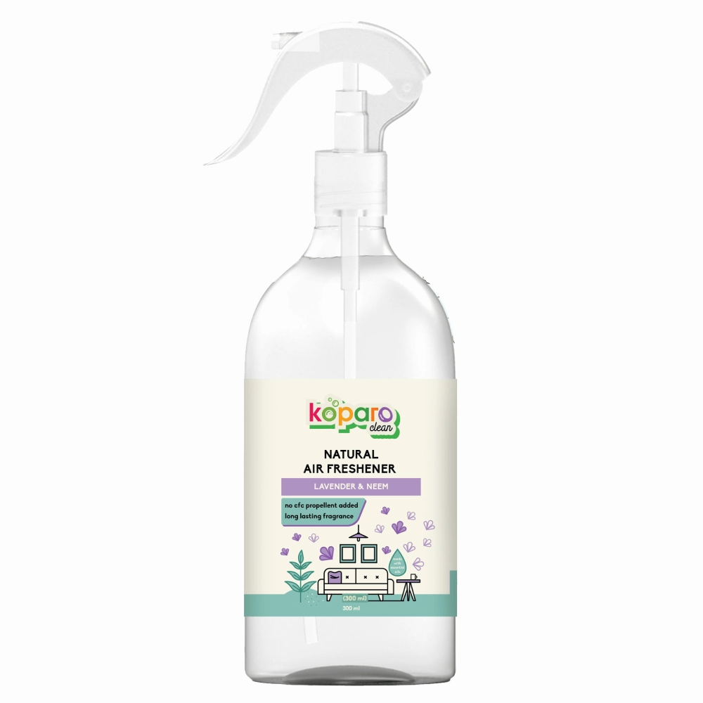Koparo Clean Natural Air Freshener Lavender & Neem Fragrance (Pet Safe) cat odor eliminator,cat cleaner spray,cat deodorizer