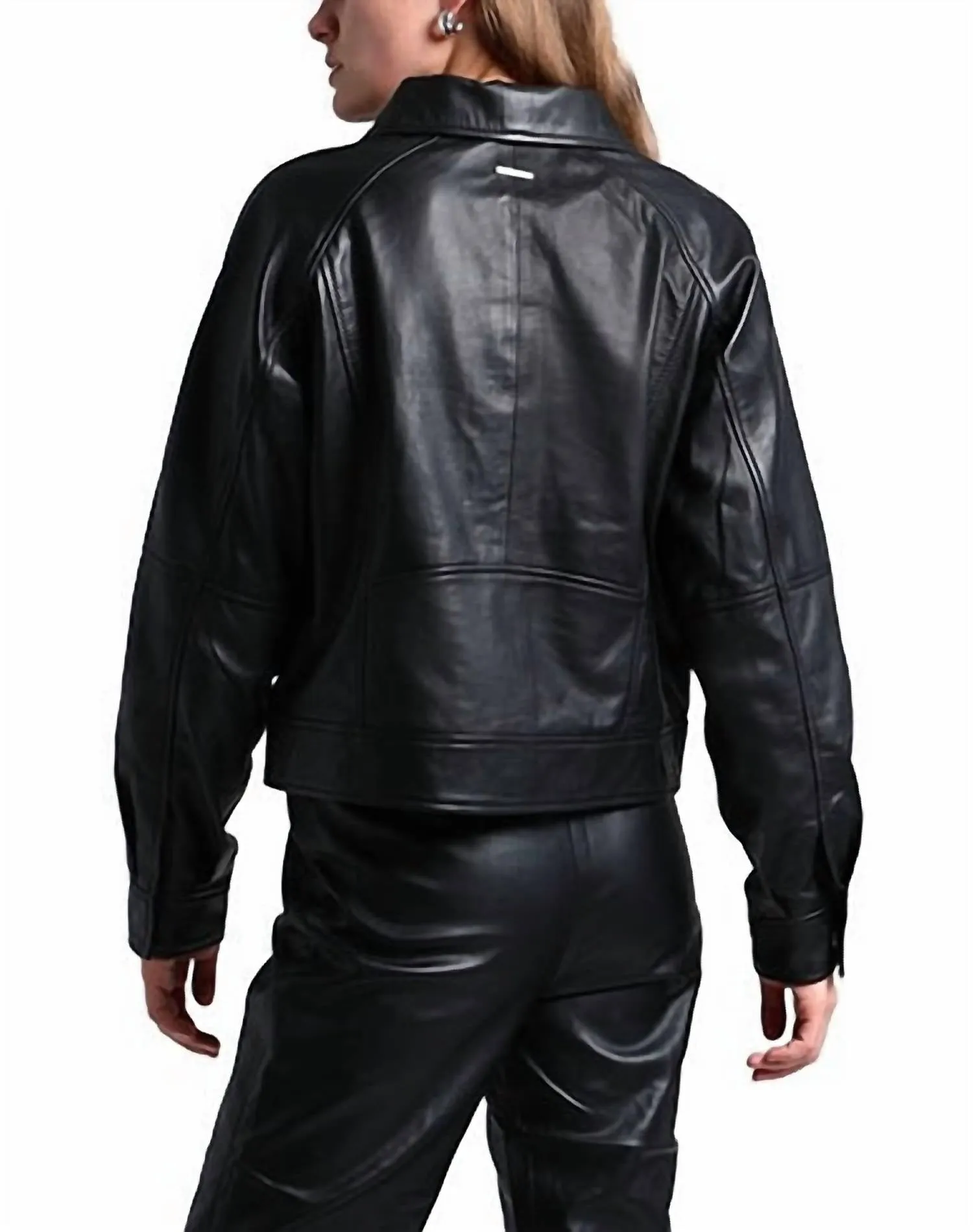 Kylie Leather Jacket In Black
