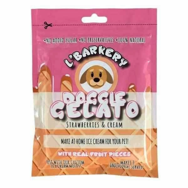 L'Barkery Doggie Gelato - Strawberry & Cream dog bowl,slow feeder,pet food dish