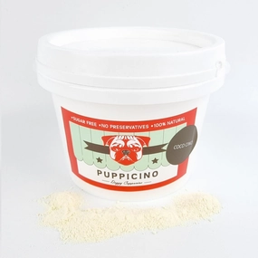 L'Barkery Puppicino Bulk Tub - Coco Cino (20 serves) dog bowl,slow feeder,pet food dish