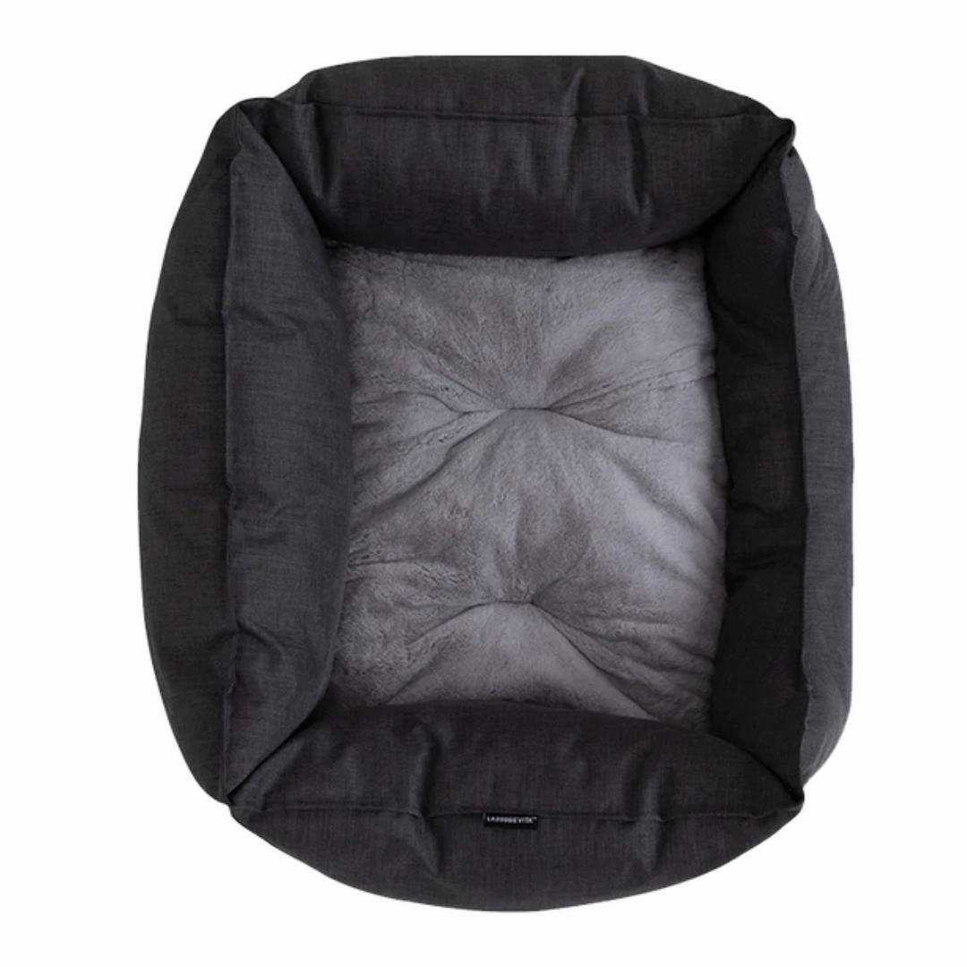 La Doggie Vita Water Resistant Oxford High Side Charcoal Dog Bed