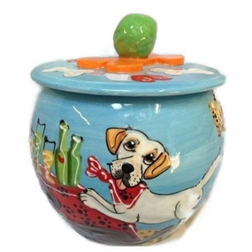 Labrador Retriever 2 Dog Treat Jar pet apparel,dog hoodie,fashionable pet wear