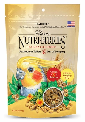Lafeber Classic Cockatiel Nutri-Berries, 10 oz bag soft chew treat,chewy dog snacks,tender bites for dogs