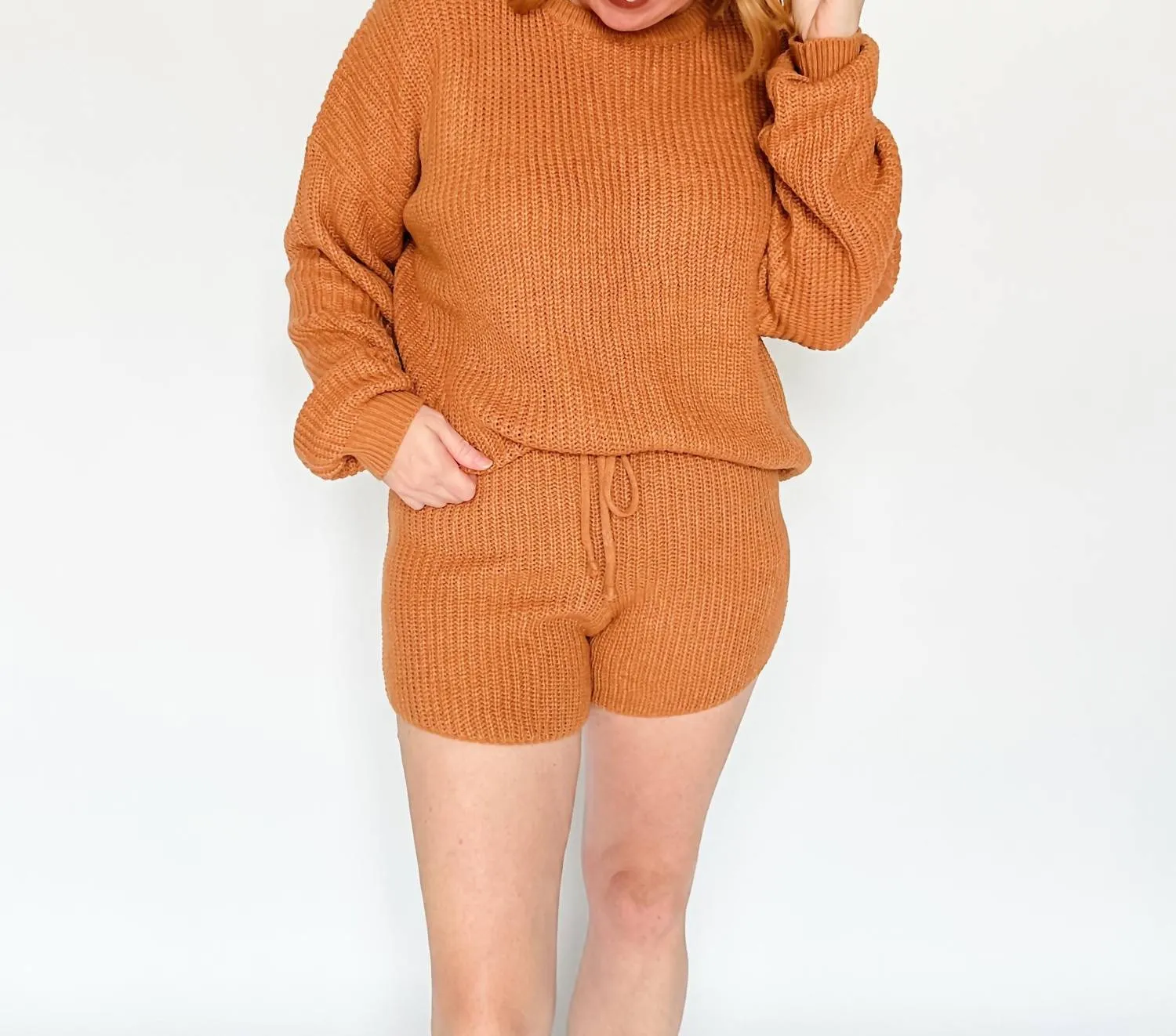 Laid Back Sweater Set In Mocha