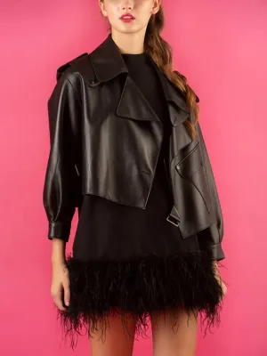 Lambskin Moto Jacket In Black