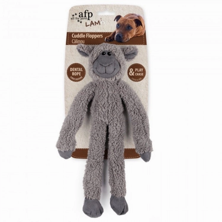 Lambswool Cuddle Ropey Flopper - Sheep durable dog toy,rope chew toy,interactive dog toy