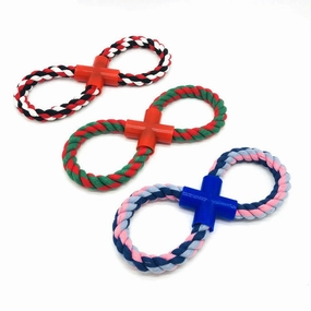 Large Figure 8 - 30cm durable dog toy,rope chew toy,interactive dog toy