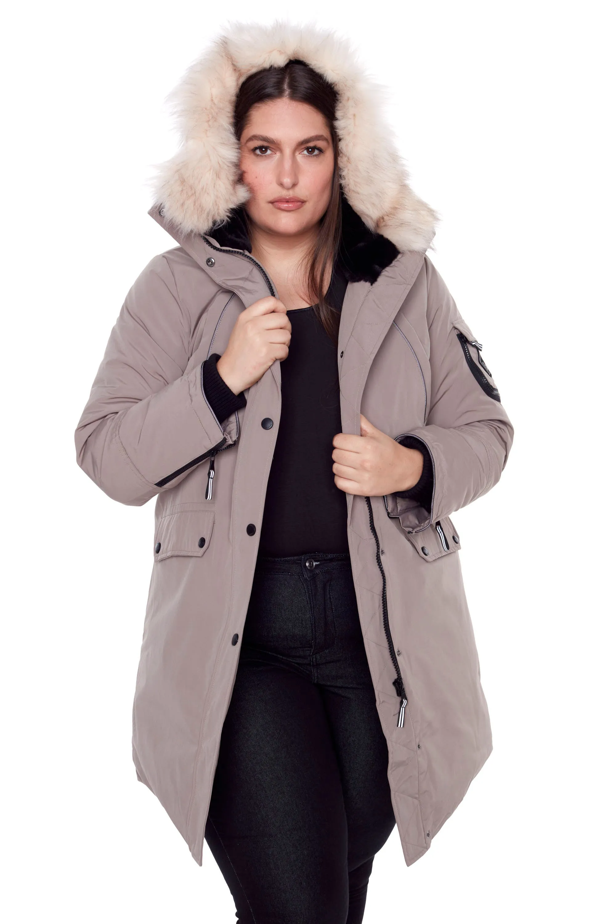 LAURENTIAN PLUS | WOMEN'S VEGAN DOWN (RECYCLED) LONG PARKA (PLUS SIZE)