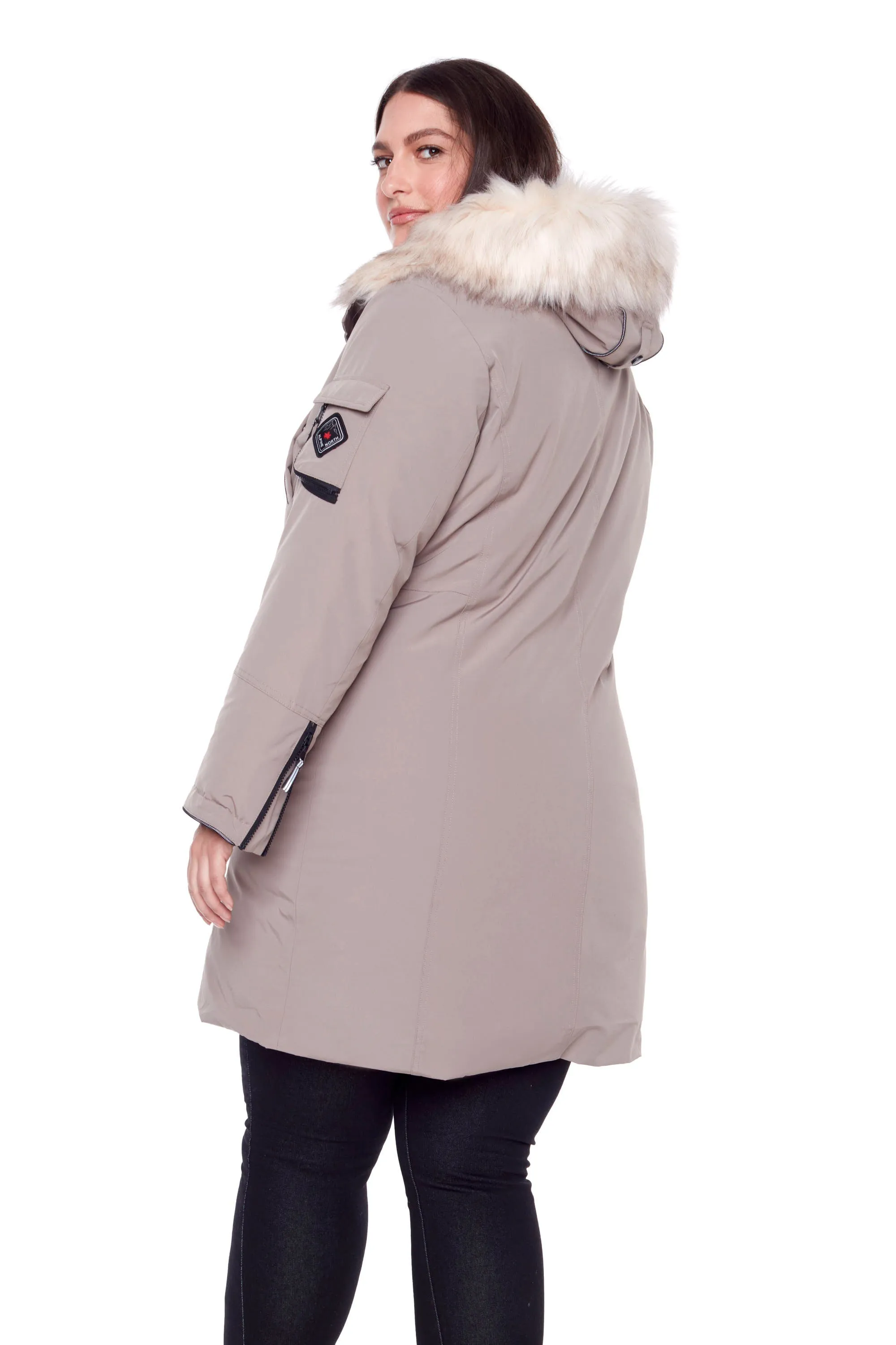 LAURENTIAN PLUS | WOMEN'S VEGAN DOWN (RECYCLED) LONG PARKA (PLUS SIZE)