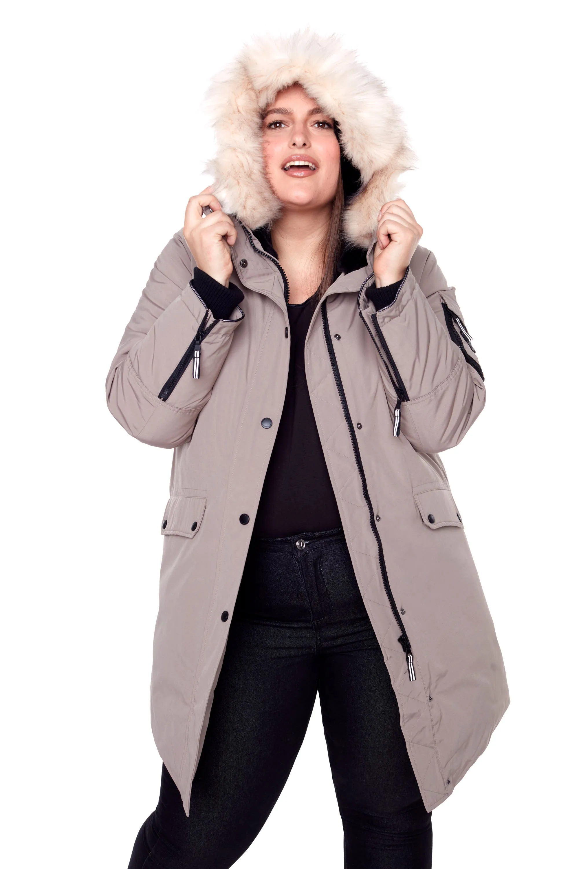 LAURENTIAN PLUS | WOMEN'S VEGAN DOWN (RECYCLED) LONG PARKA (PLUS SIZE)