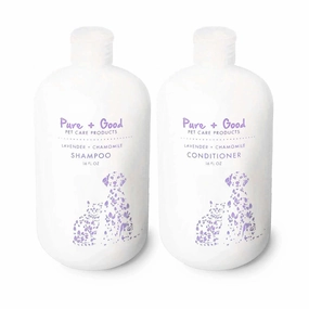 Lavender   Chamomile Dog Shampoo/Conditioner Set dog brush,grooming comb,pet trimming kit