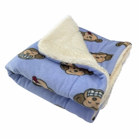 Lavender Silly Monkey Fleece Dog Blanket fleece dog blanket,soft dog throw,cozy pet blanket
